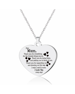 Fashion Letter Heart Shape Stainless Steel Plating Necklace Wholesale