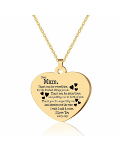 Fashion Letter Heart Shape Stainless Steel Plating Necklace Wholesale