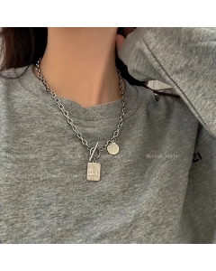 Casual Heart Shape Titanium Steel Pendant Plating Necklace Colorza