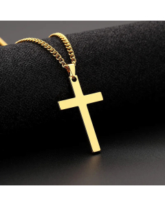 Non-Fading Cross Pendent Stainless Steel Plating Necklace Colorza