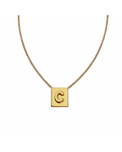 Fashion 26 Letter Titanium Steel Pendant Plating Necklace Colorza