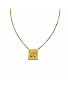Fashion 26 Letter Titanium Steel Pendant Plating Necklace Colorza