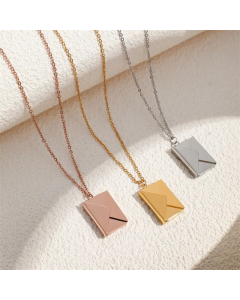 Fashion 26 Letter Titanium Steel Pendant Plating Necklace Colorza