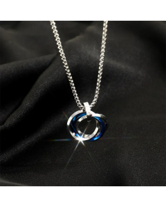 Classic Circle Titanium Steel Plating Pendant Necklace Wholesale