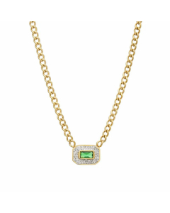 Glam Square Bee Pendent Titanium Steel Gold Plated Zircon Necklace