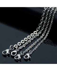Plain Solid Color O-Shaped Chain Titanium Steel Plating Necklace 