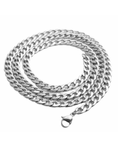 Plain Solid Color Stainless Steel Plating Necklace Curby Chain Colorza