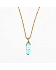Retro Geometric Titanium Steel Pendant Twist Chain Necklace