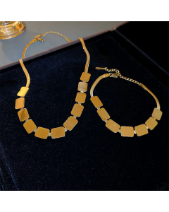 Simple Style Geometric Titanium Steel Plating Necklace Wholesale
