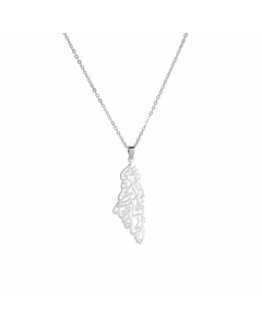 Elegant Plating Map Pendent Stainless Steel Necklace Wholesale