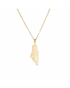 Elegant Plating Map Pendent Stainless Steel Necklace Wholesale