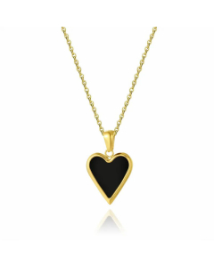 Fashion Plating Heart Shape Titanium Steel Pendant Necklace 