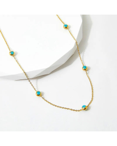 Fashion Plating Devil's Eye Stainless Steel Necklace Colorza