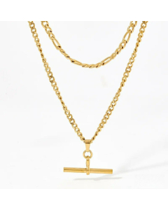 Fashion Plating Layered Solid Color Stainless Steel Necklaces 