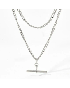Fashion Plating Layered Solid Color Stainless Steel Necklaces 