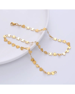 Solid Color Heart Shape Stainless Steel Plating Necklace Colorza
