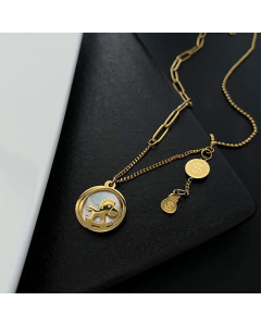 Modern Style Cartoon Horse Titanium Steel Pendant Necklace