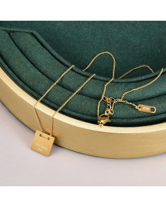 Hip-Hop Plating Letter Square Titanium Steel Pendant Necklace