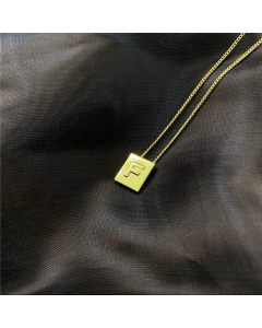 Fashion Letter Square Titanium Steel Necklace 316L Stainless Steel Necklace