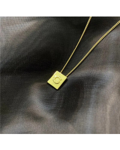 Fashion Letter Square Titanium Steel Necklace 316L Stainless Steel Necklace
