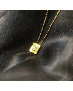 Fashion Letter Square Titanium Steel Necklace 316L Stainless Steel Necklace