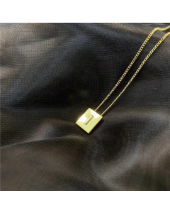 Fashion Letter Square Titanium Steel Necklace 316L Stainless Steel Necklace