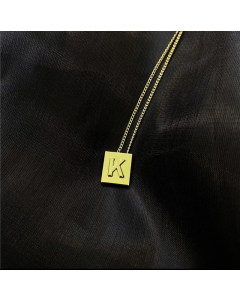 Fashion Letter Square Titanium Steel Necklace 316L Stainless Steel Necklace