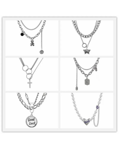 Casual Heart Shape Smiley Face Titanium Steel Stoving Varnish Pearl Pendant Necklace Colorza