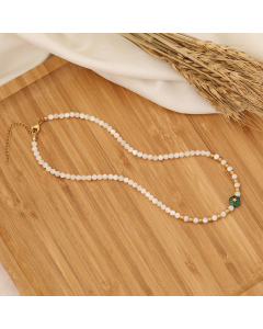Elegant Star Heart Stainless Steel Shell Pearls Handmade Necklace Colorza