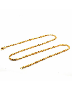 Simple Style Solid Color Plating Chain Titanium Steel Necklace Colorza