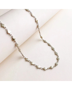 Fashion Plating Solid Color Geometric Titanium Steel Necklace Bracelet-Steel Color-01