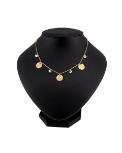 Fashion Round Star Stainless Steel Zircon Choker Necklace