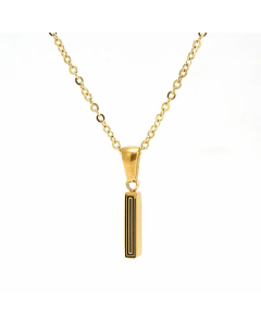 Fashion Striped Letter Stainless Steel Plating Pendant Necklace Colorza