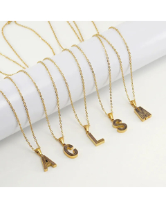 Fashion Striped Letter Stainless Steel Plating Pendant Necklace Colorza