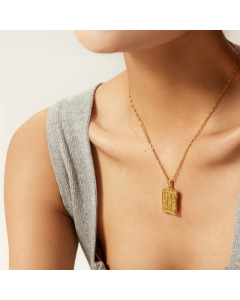 Modern Style Round Heart Shape Stainless Steel Plating Chain Pendant Necklace