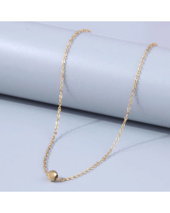 Fashion Round Ball Titanium Steel Plating Necklace Colorza