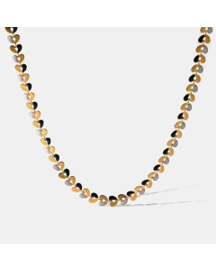 Fashion Enamel Gold Plated Heart Shape Stainless Steel Necklace Colorza