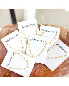 Minimalism Round Star Moon Stainless Steel Plating Necklace Colorza