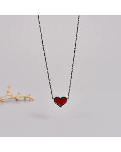 Fashion Plating Heart Shape Titanium Steel Pendant Necklace Colorza