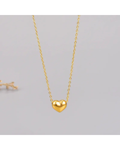 Classic Heart Shape Titanium Steel Plating Pendant Necklace Colorza