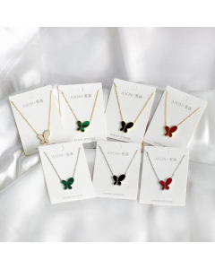 Trendy Butterfly Stainless Steel Pendant Necklace Wholesale