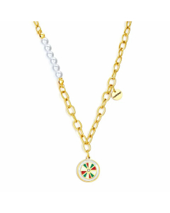 Fashion Irregular Ice Cream Heart Shape Stainless Steel Plating Pendant Necklace