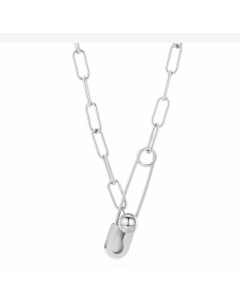 Fashion Solid Color Pin Stainless Steel Plating Necklace Colorza