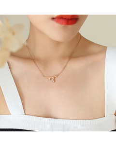 Simple Style Gold Plated Geometric Titanium Steel Necklace