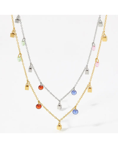 Vacation Geometric Stainless Steel Plating Necklace Colorza 