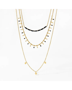 Fashion Plating Layered Geometric Stainless Steel Necklaces Colorza