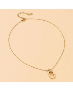 Colorza Plating Simple Style Geometric Pendant Necklace Titanium Steel 