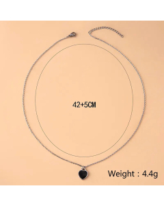 Fashion Heart Shape Pendant Necklace Stainless Steel Colorza 