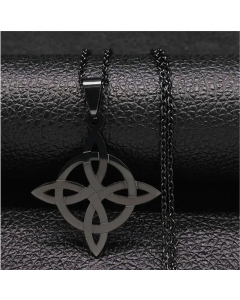 Casual Hollow Out Geometric Pendent Stainless Steel Necklace Colorza