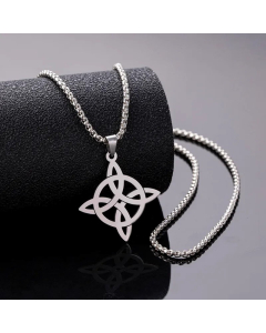 Casual Hollow Out Geometric Pendent Stainless Steel Necklace Colorza